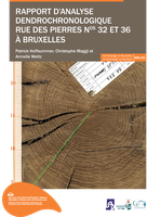 Rapport d’analyse dendrochronologique rue des Pierres n°32 et 36 à Bruxelles